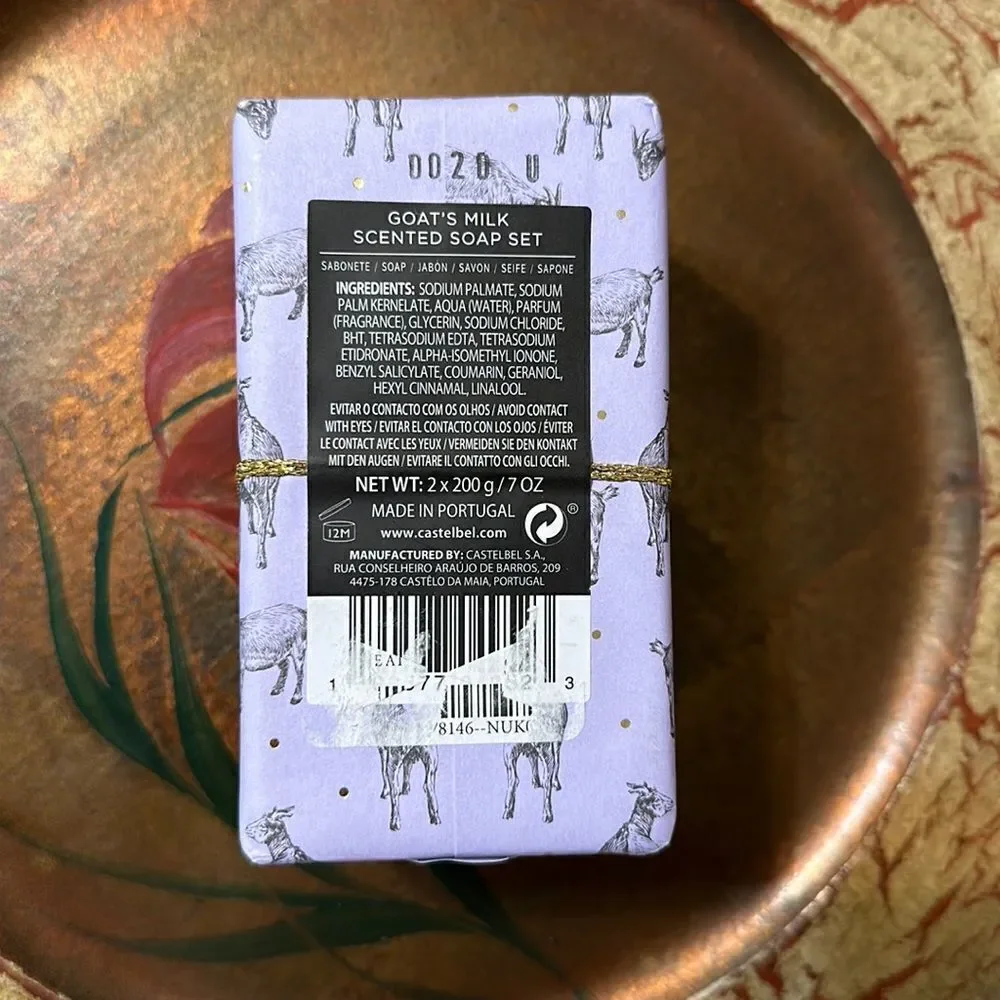 Men’s Set of 2 1 Bay Rum Fragranced Soap & 2 Goat’s Milk Bars